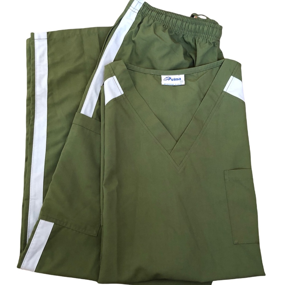 Reina Sporty Contrast Color Scrub Set